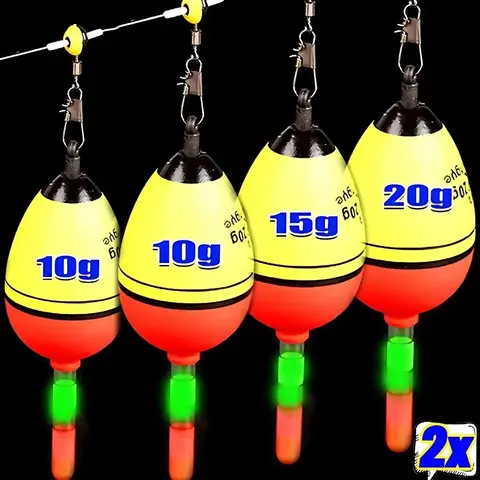 EVA Luminous Fishing Night Float Light Stick Foam Plastic Bobber Sea Rock Fishing Striking Floats Fishing Accessories 10/15/20g