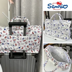 Sanrio Hello Kitty Pochacco Travel Bag Cartoon Anime Tote Luggage Bags Foldable Carry on Duffel Women Large Capacity Gym Handbag