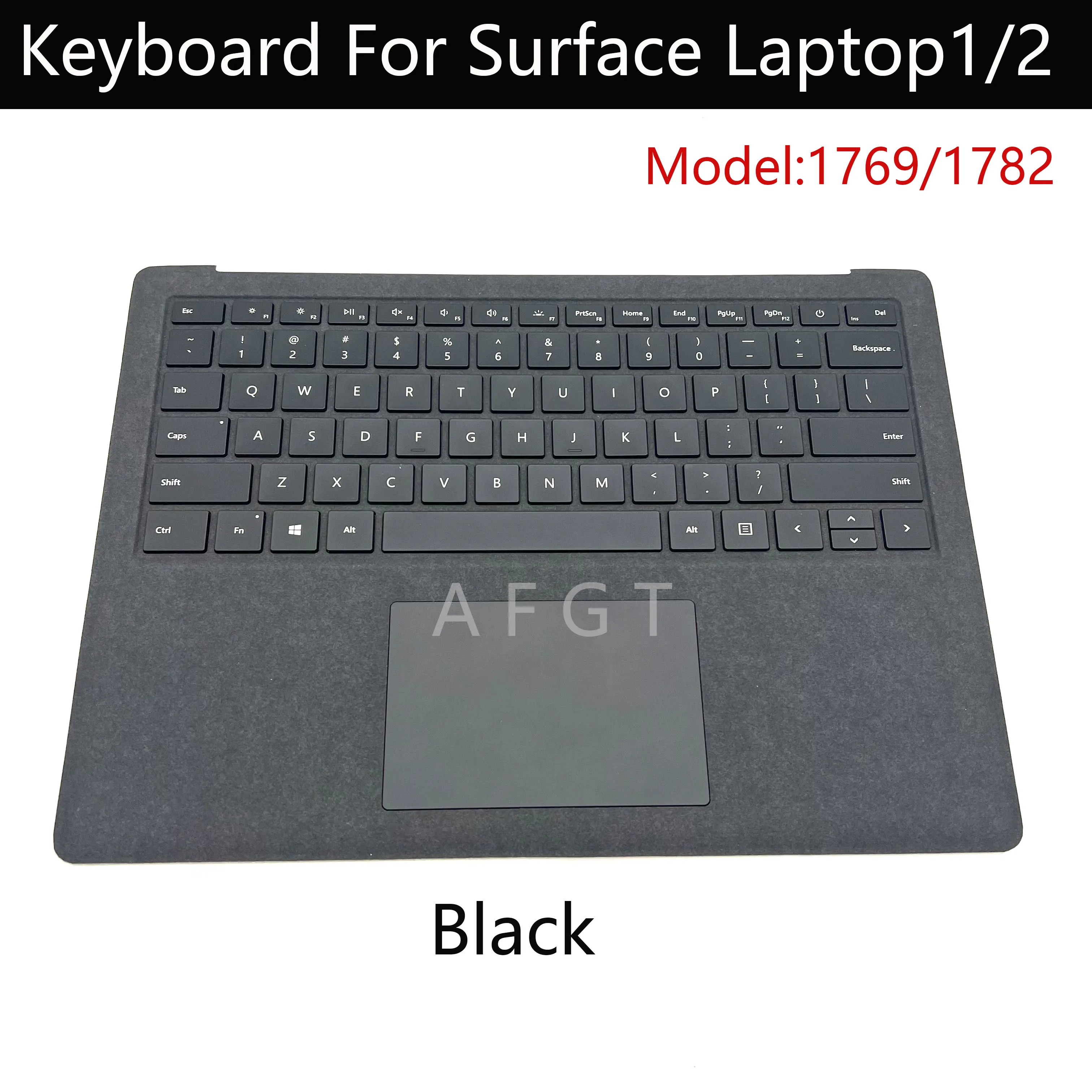 Original Keyboard For Microsoft Surface Laptop1 2 1769 1782  Keyboard Palmrest Cover With Backlight 13.5‘’ Black US Tested