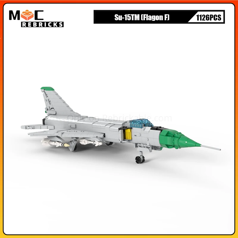اللبنات العسكرية MOC Su-15TM نموذج تجميع اعتراضية الطائرات لتقوم بها بنفسك مجموعة مجموعة تجميع لعبة الطوب