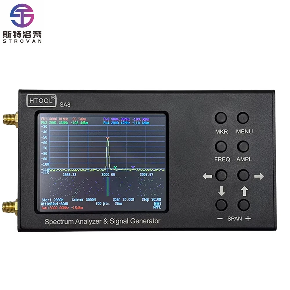 SA8 Wi-Fi 3G 4G LTE Spectrum Analyzer Russian English Chinese 35-6200 MHz Signal Generator System