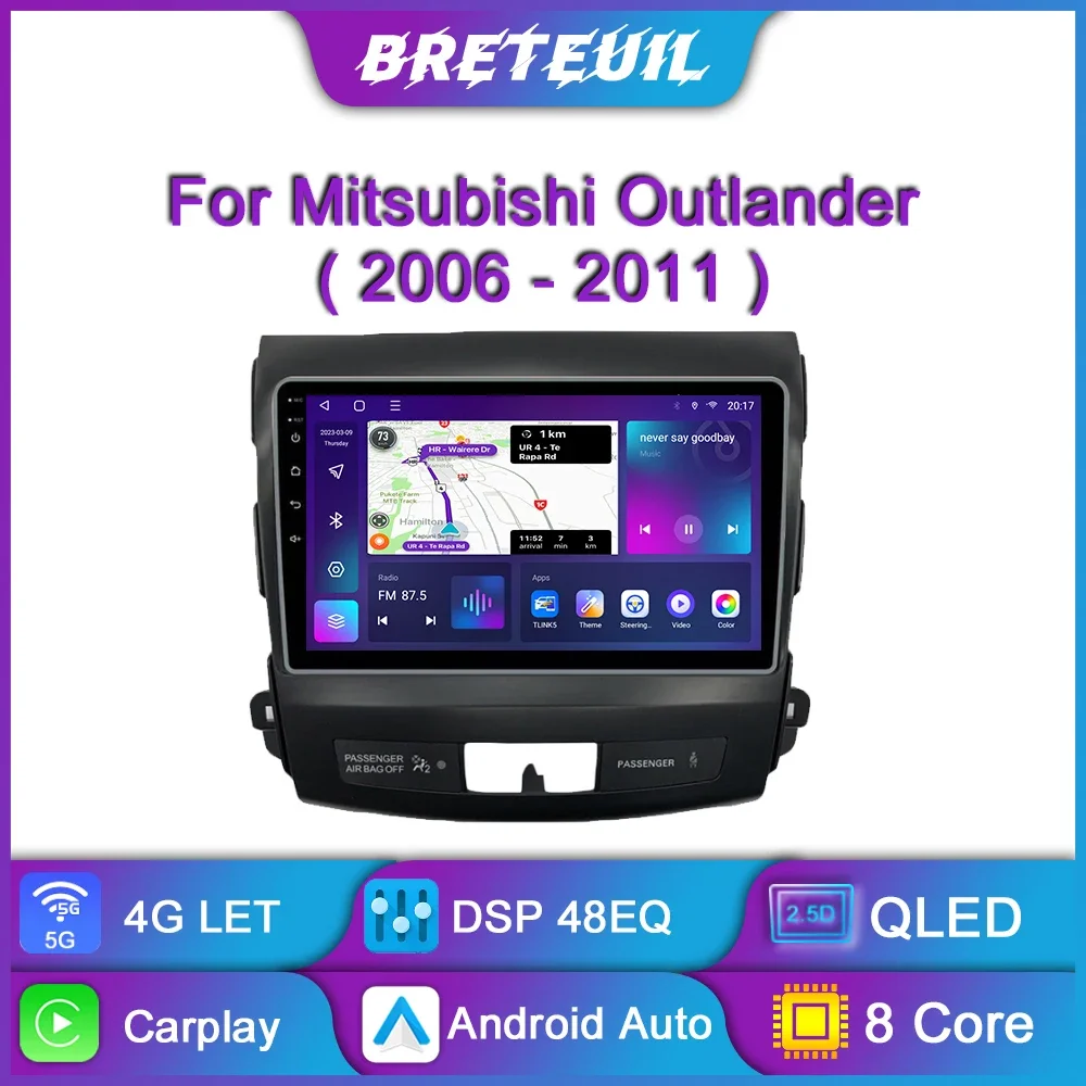 For Mitsubishi Outlander 2006 - 2013 Android Car Radio Multimedia Video Player Navigation GPS Carplay Touch Screen Auto Stereo