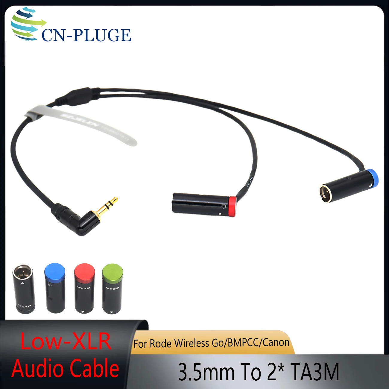 

3.5mm TRS to Dual TA3M Male Audio Cable Mini XLR Y Splitter Cable for BMPCC 4K 6K/Canon C70 Camera Wireless Microphone Recording