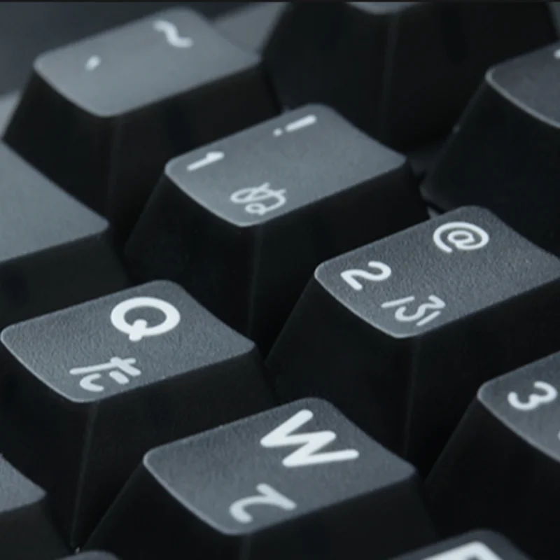 Imagem -03 - Japanese Obsidian Keycaps para Teclado Mecânico Preto Transparente Jogos Abs Inglês Russo Cereja Personalizado