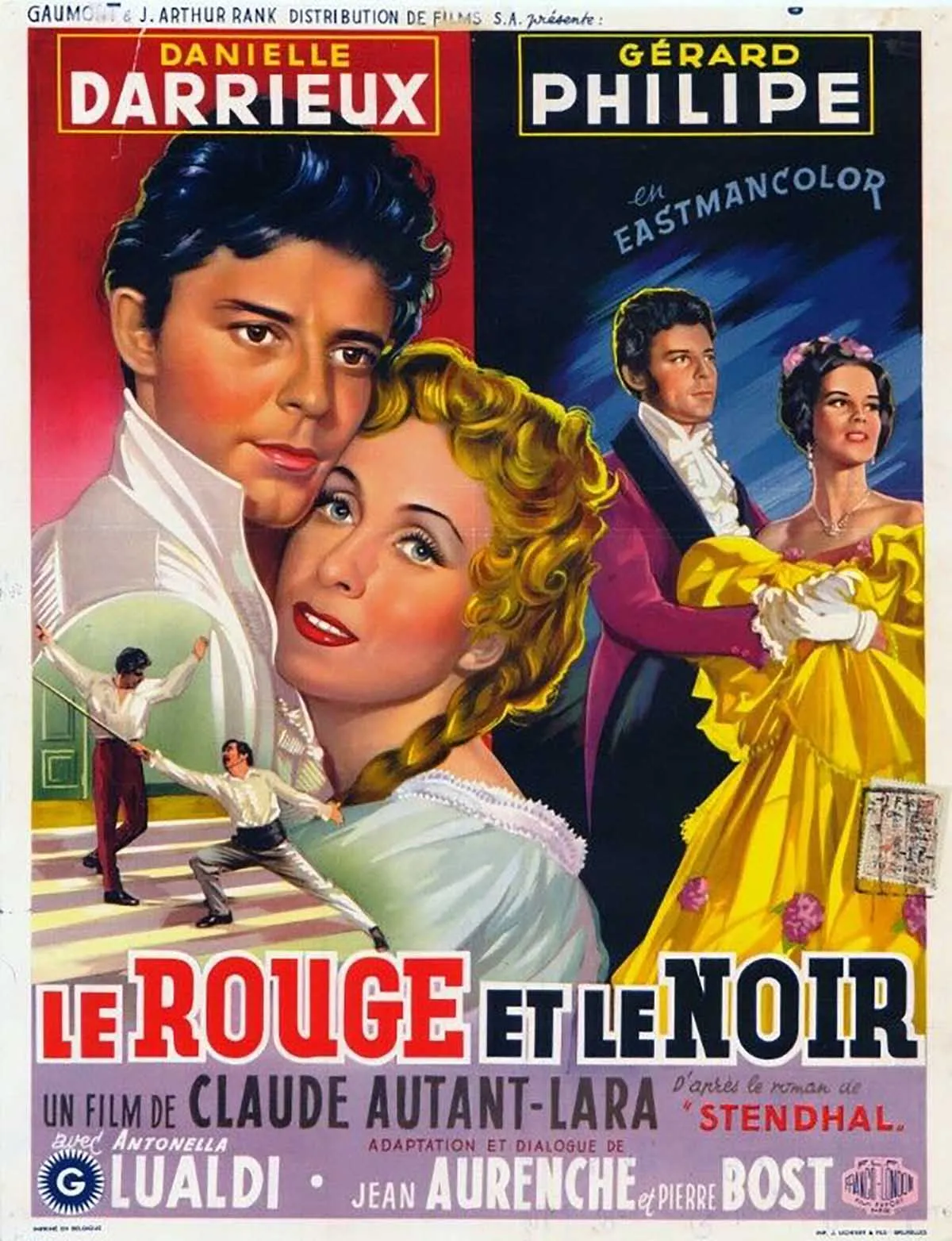 Hot Rare Movie Le Rouge et le Noir (1954) The Red and the Black Art SILK POSTER Wall Art Home Decorative painting