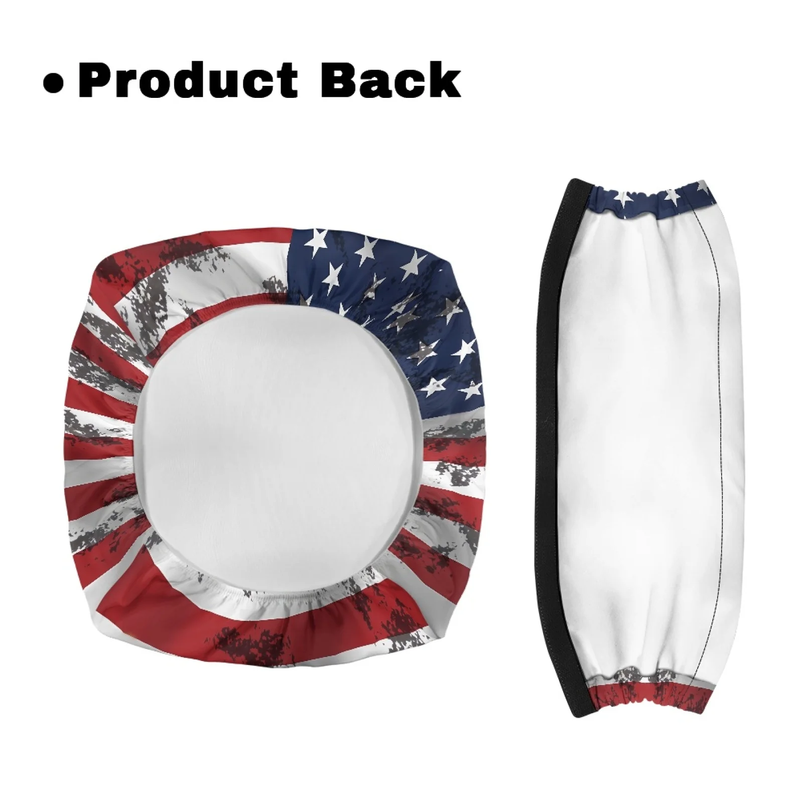 Coloranimal American Flag Highland Cow 2 Pieces Seat & Backrest Cover Set Rollator Seat Covers for Elderly Adults Street Scenes - view 3