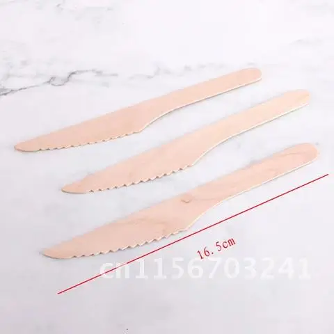 Eco Friendly Portable Travel Suit 10Pcs Disposable Wooden Cutlery Sets Fork Knife Spoons Picnic Cutlery Wedding Favors