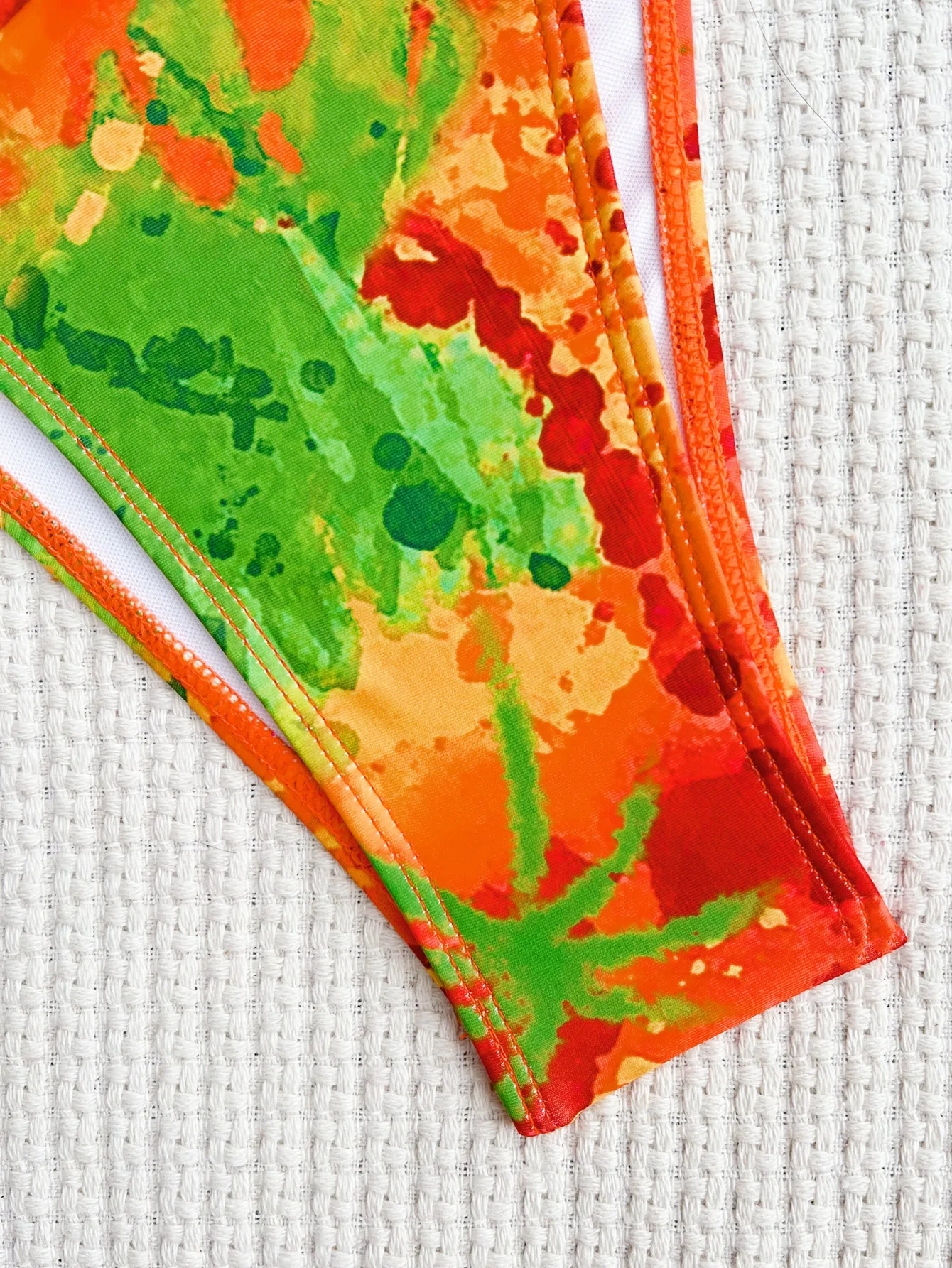 Seksowny strój kąpielowy z nadrukiem tie dye jednoczęściowy bandaż z tyłu body bez pleców strój kąpielowy stroje kąpielowe damskie stroje plażowe biquini tankini