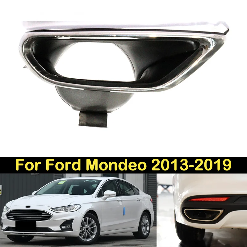 DECHO For Ford Mondeo 2013 14 15 16-2019 Rear Bumper Muffler Trim Cover Rear Bumper Exhaust Pipe Frame Rear Foglamp Exhaust End