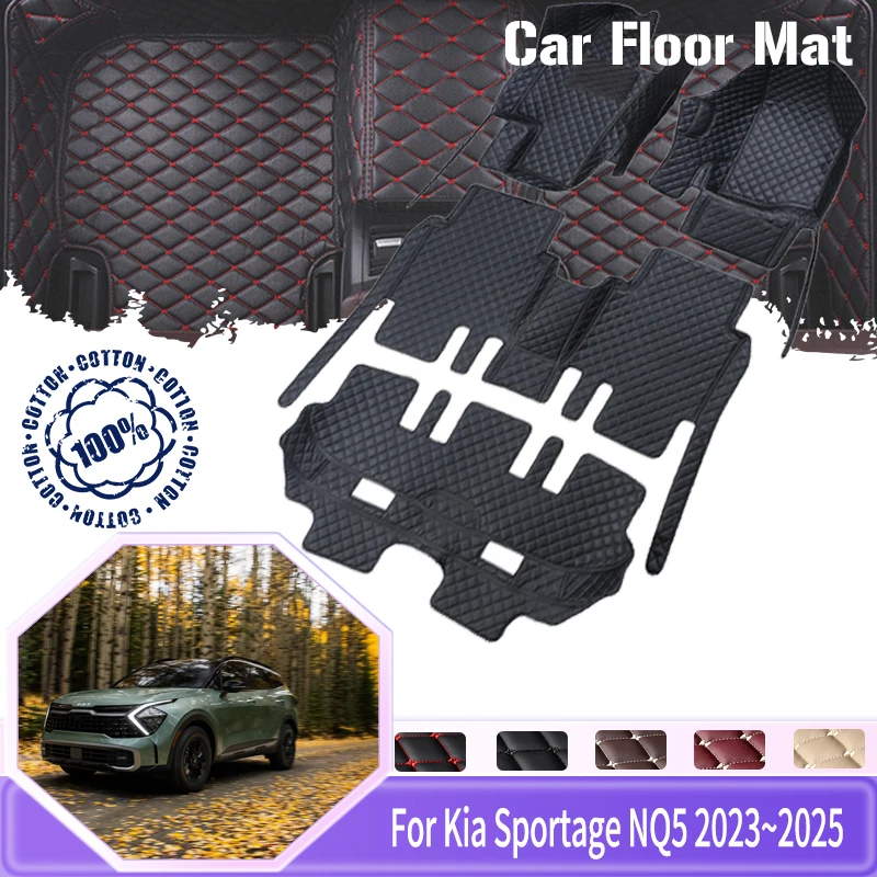 

Car Floor Mats For Kia Sportage NQ5 2023 2024 2025 7 Seater Anti-dirt Pad Floor Carpet Leather Tappeto Floor Mat Car Accessories