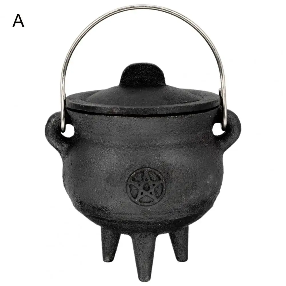 Halloween Decoration Mini Witch Pot Enchanting Halloween Witch Pot Portable Incense Burning Cauldron for Party Decor