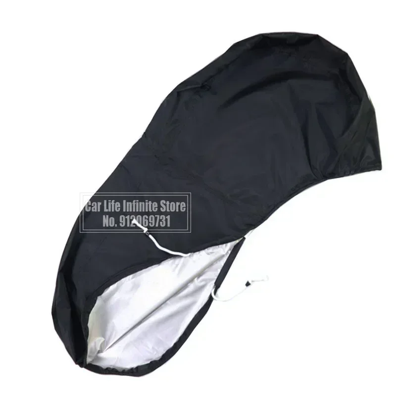 420D 0-350HP Yacht Half Outboard Motor Engine Boat Cover Black Anti UV Dustproof Cover Marine Engine Protection Waterproof