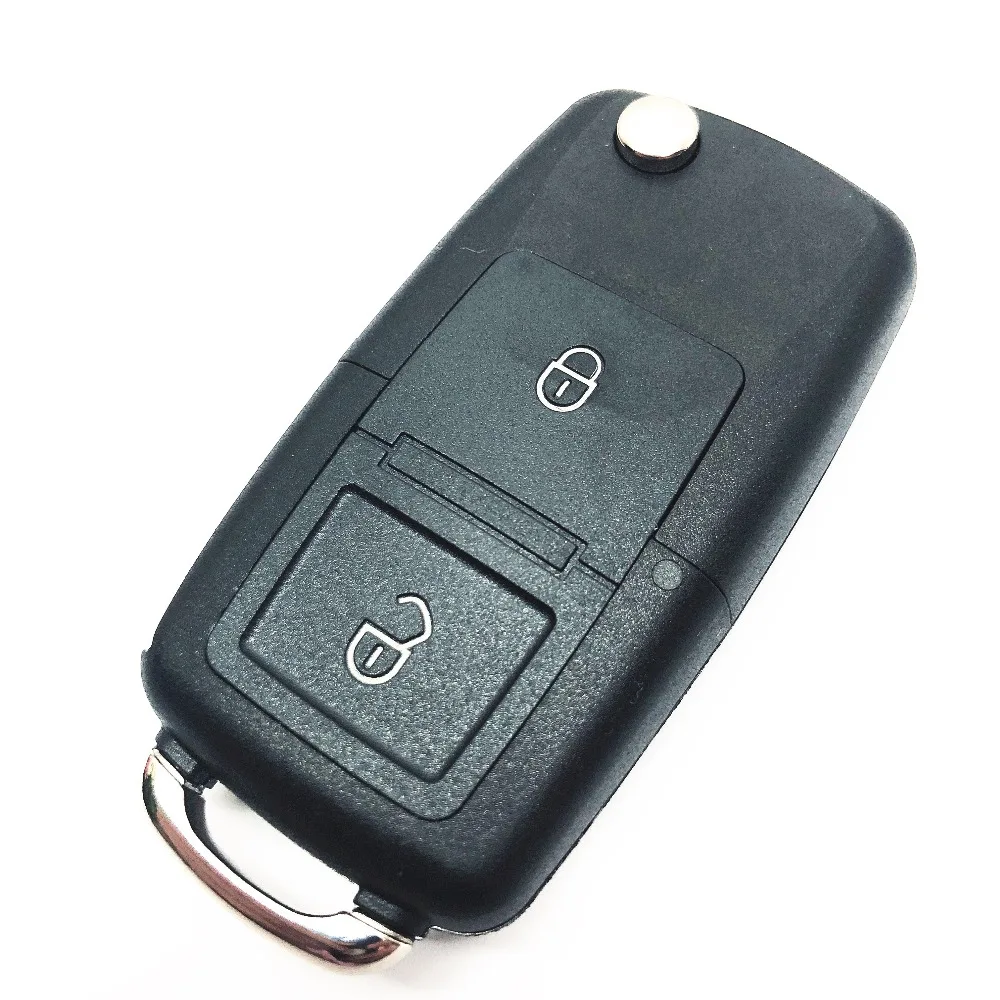 2 3 pulsante di Ricambio Remote Caso Fob per VW Passat Polo Golf Touran Bora Ibiza Leon Octavia Fabia Filp Pieghevole auto Chiave Borsette