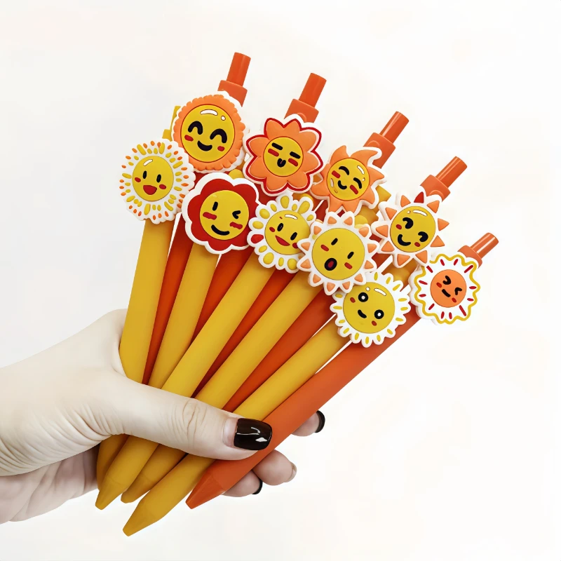 

15/20 шт., забавные выражения, патч-ручка с рисунком солнца, солнечный свет, стильный пресс, шариковая ручка, повседневные офисные канцелярские принадлежности, шариковая ручка