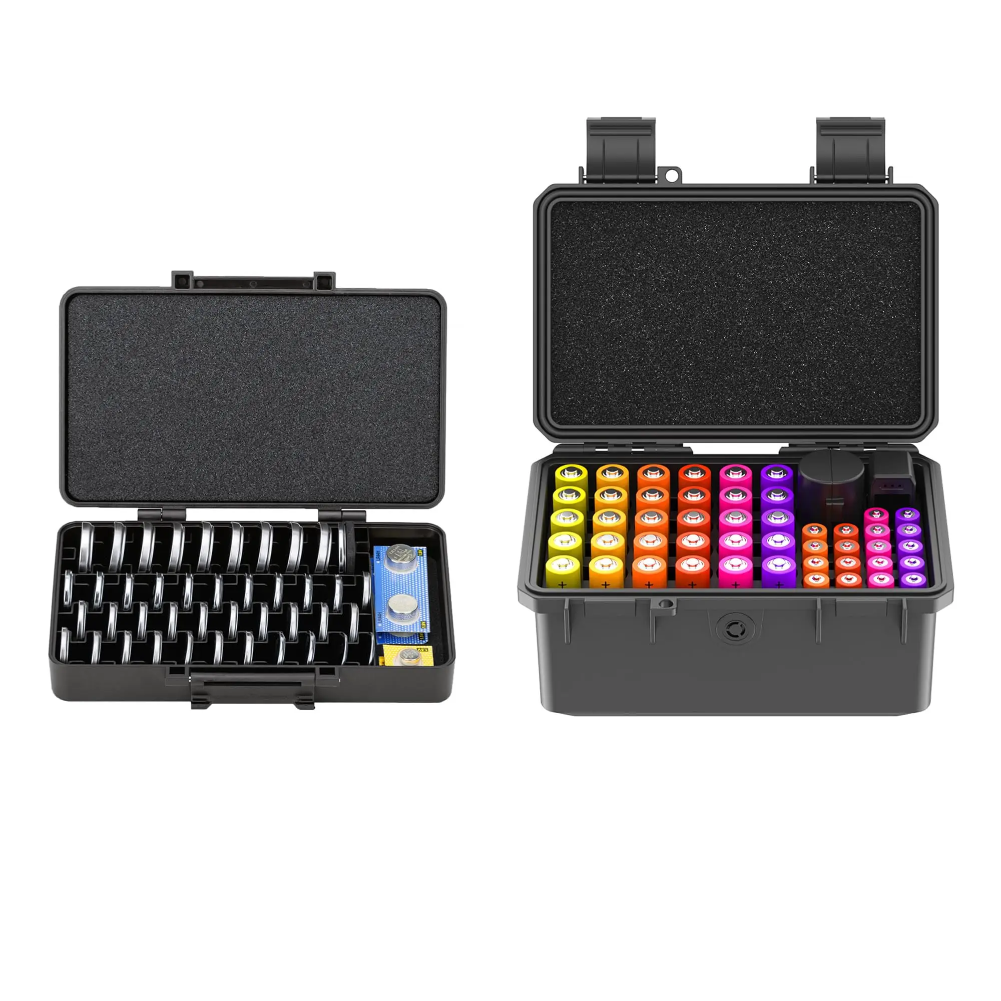 Soporte de caja de batería AA AAA con probador + CR2032 CR2025 LR44 CR2016 CR2320 CR2325 CR2330 CR2335 CR2354 CR241 soporte de batería de botón