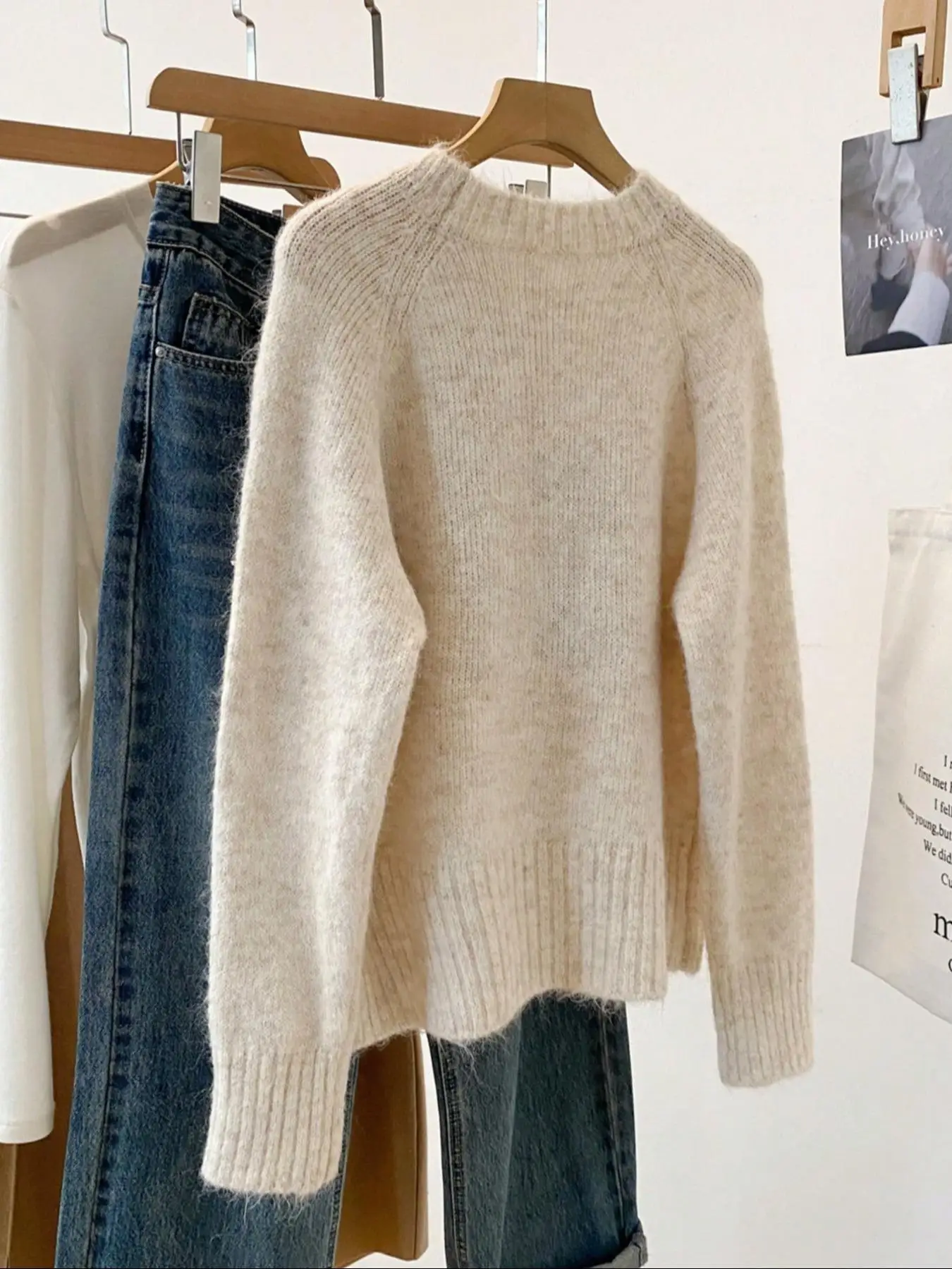 Women's Plus Size Knitted Sweater, Wool Crochet Cardigan with Butterfly Knot, Casual Fall & Winter Fashion, Loose-Fitting Design