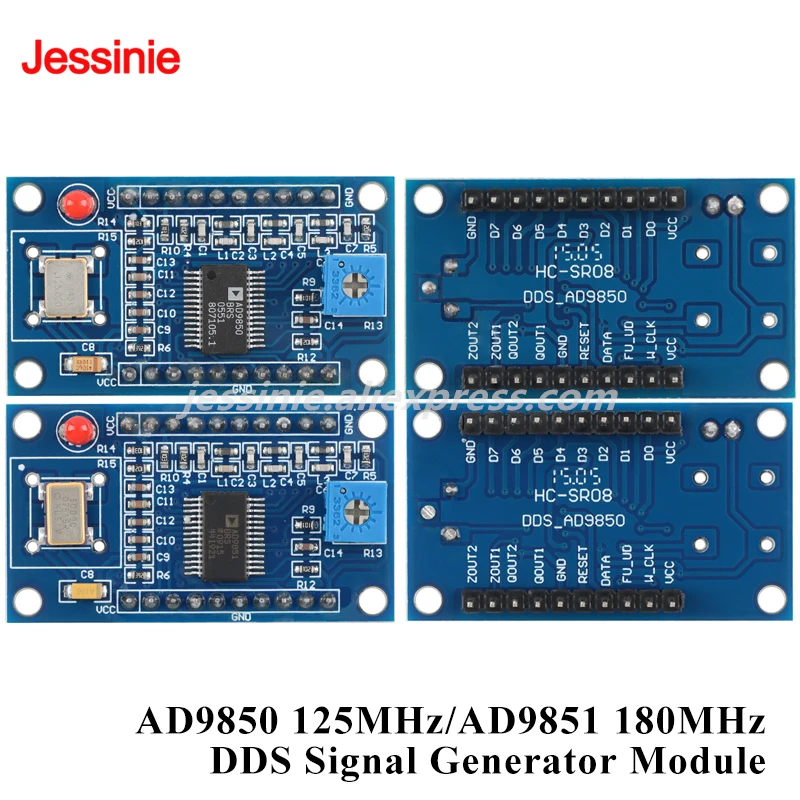 Ad9850 125mhz ad9851 180mhz dds módulo gerador de sinal onda senoidal placa de desenvolvimento gerador de onda quadrada