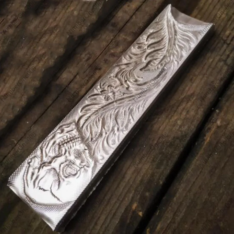 Arabic cheese/skull 3D pattern for belt stamping (seamless repeat design) Handmade aluminum leather embossing die