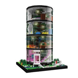 Transparent Tower Building Bricks MOC 16013 City Street View Botanic Garden Sunroom Architecture Model Blocks Ideas Toy Gift Set