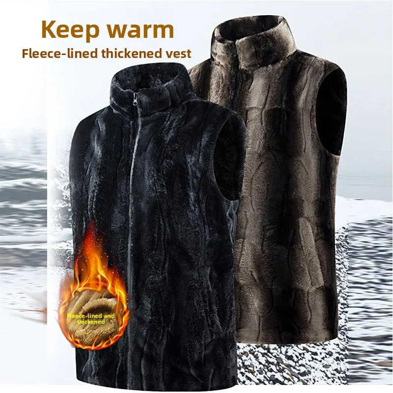 

Флисовая куртка европейского размера с воротником-стойкой | Ветрозащитный жилет Color Block с плюшевой подкладкой | Мужское термозимнее пальто