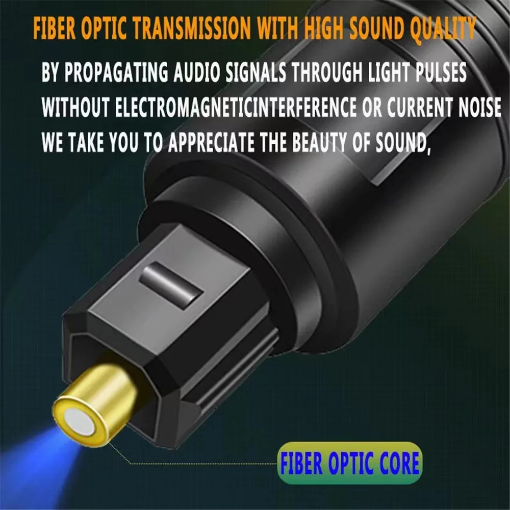 Digital Optical Audio Toslink Cable Gold Plated 6FT 1.8M 3M SPDIF MD DVD Gold Plated Cable High Quality