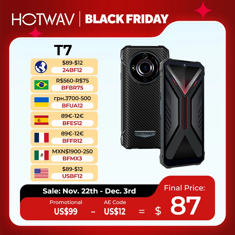 Hotwav t7 smartphone robusto ultrafino 6.52 ''hd + display 21mp câmera traseira celular 6280mah bateria android 13 celular