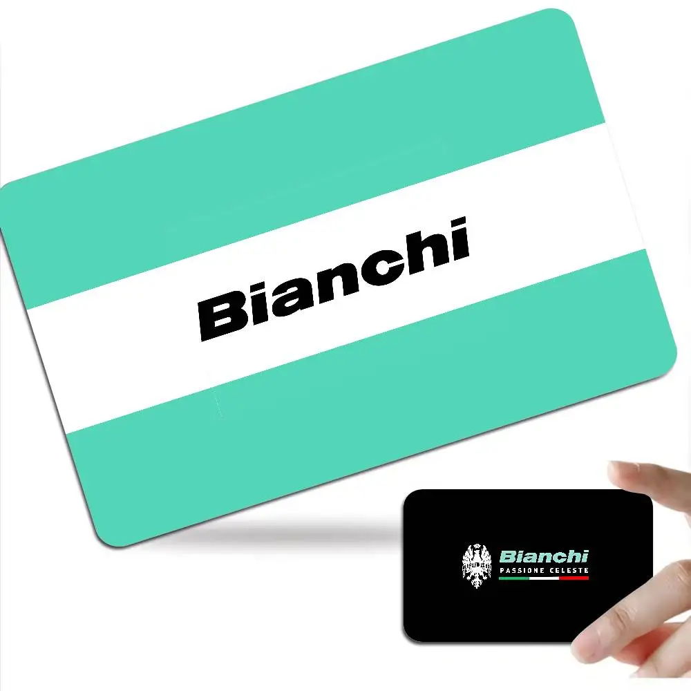 Luxury B-Bianchi Logo Anime Spend or Save Funny Shell On Off Ultra Thin No Fade Sticker Skin Cover Film for Debit Credit Card
