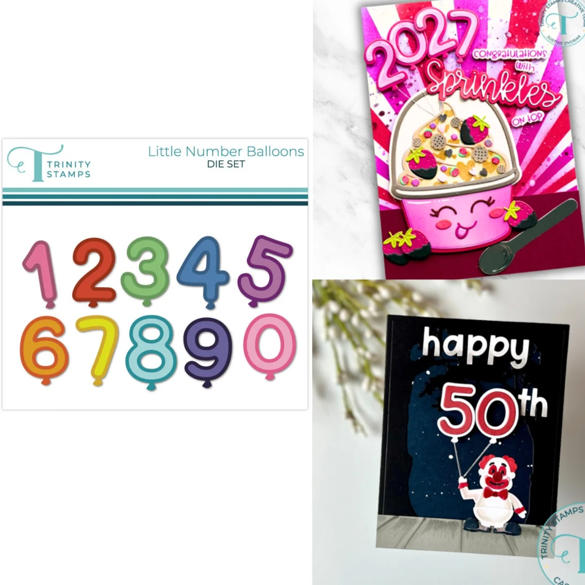 June 2026 New Release Little Number Balloons Metal Cutting Dies for DIY Scrapbook Embossed Paper Card Craft Decoration Supplie