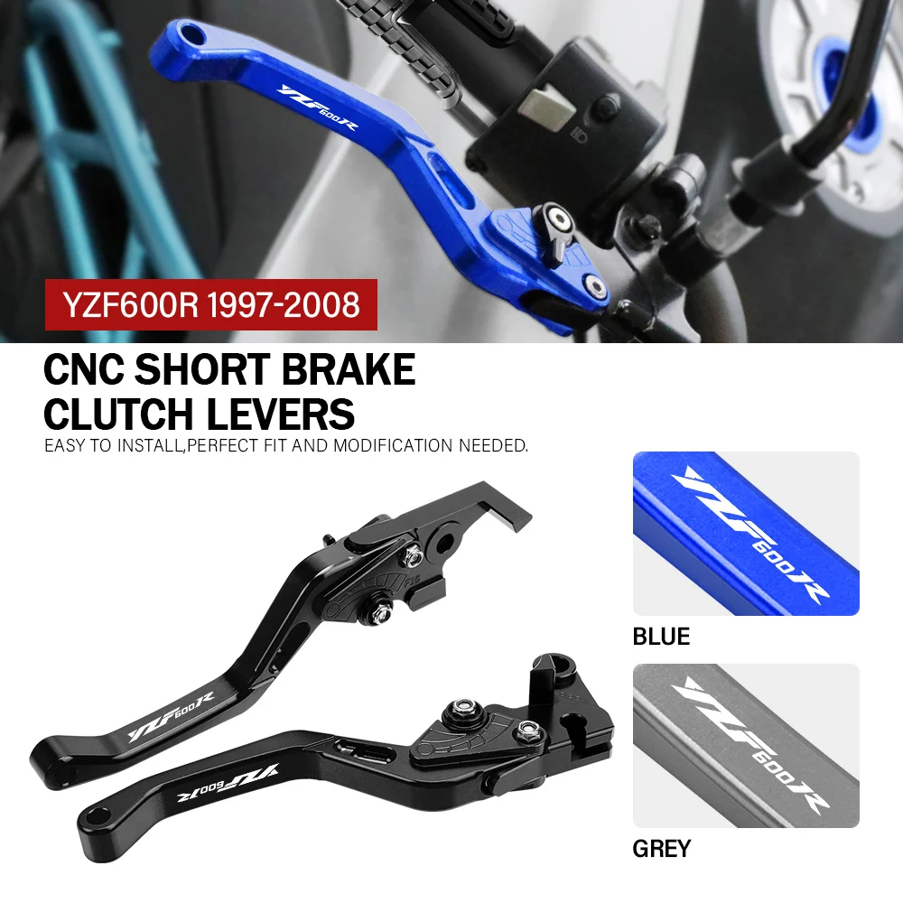 

For YAMAHA YZF600R 1997 1998 1999 2000 2001 2002 2003 2004 2005 2006 2007 2008 Motorcycle Adjustable Brake Clutch Levers Handle