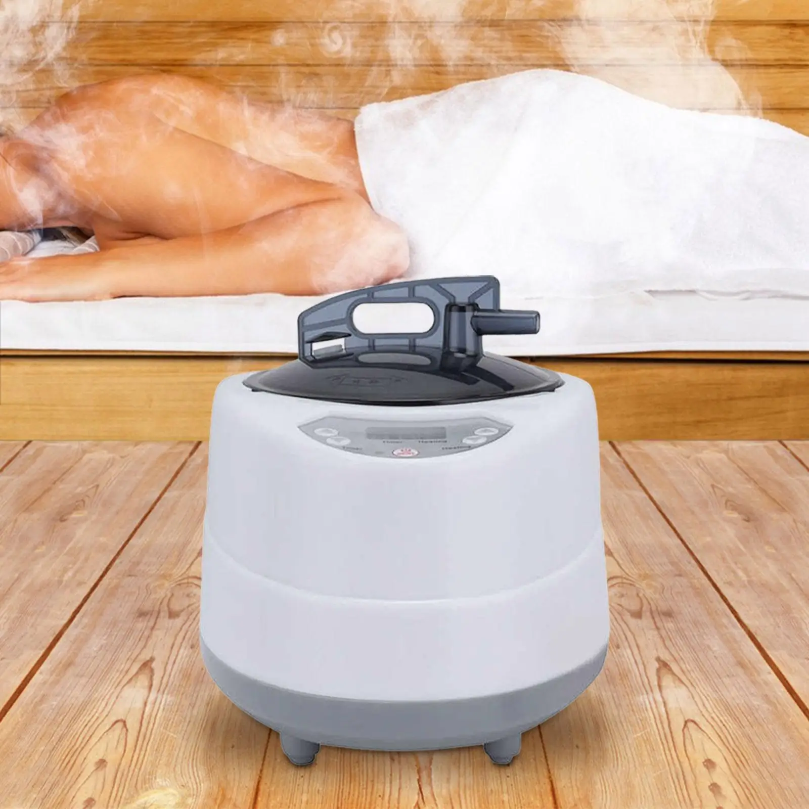 Sauna Steamer Pot 2L EU Plug Large Capacity Portable Steam Generator for SPA