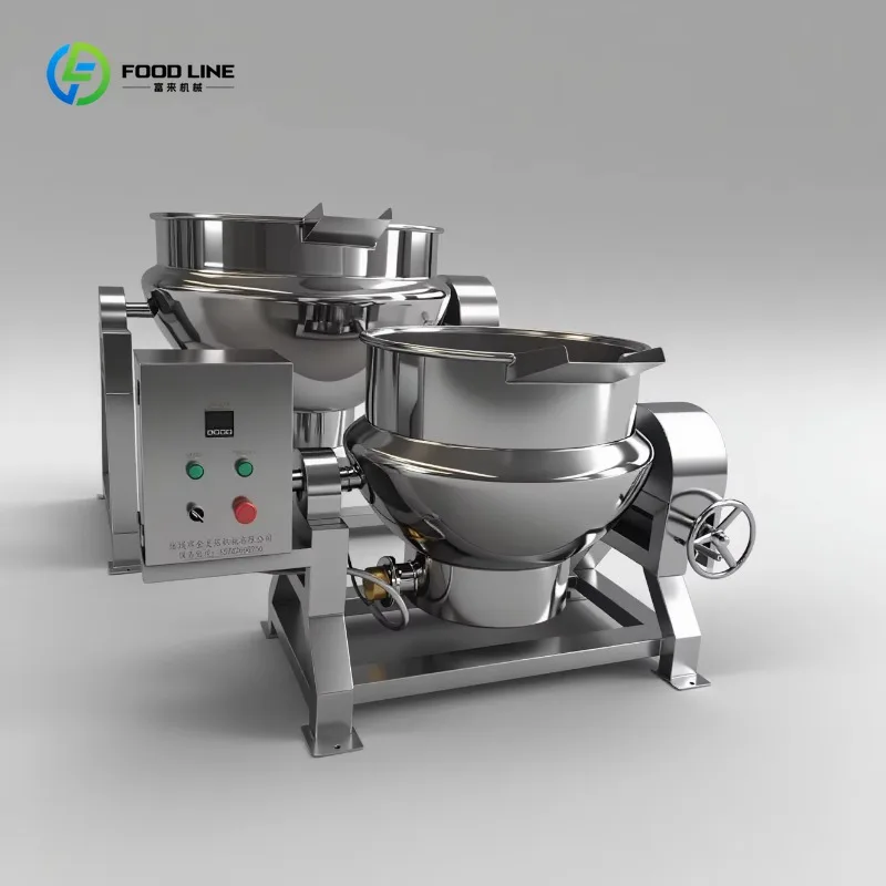 SUS304 Steam Gas Electric Jam Cooking Kettle Heavy Duty Commercial Use Custom