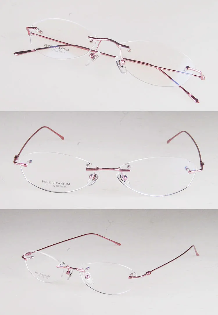 Entwickelt Frauen Randlose Brille Reinem Titan Brillen Optische Rahmen Rezept Rahmenlose Spektakel Einfache Linie Tempel 1280 – Detail 3