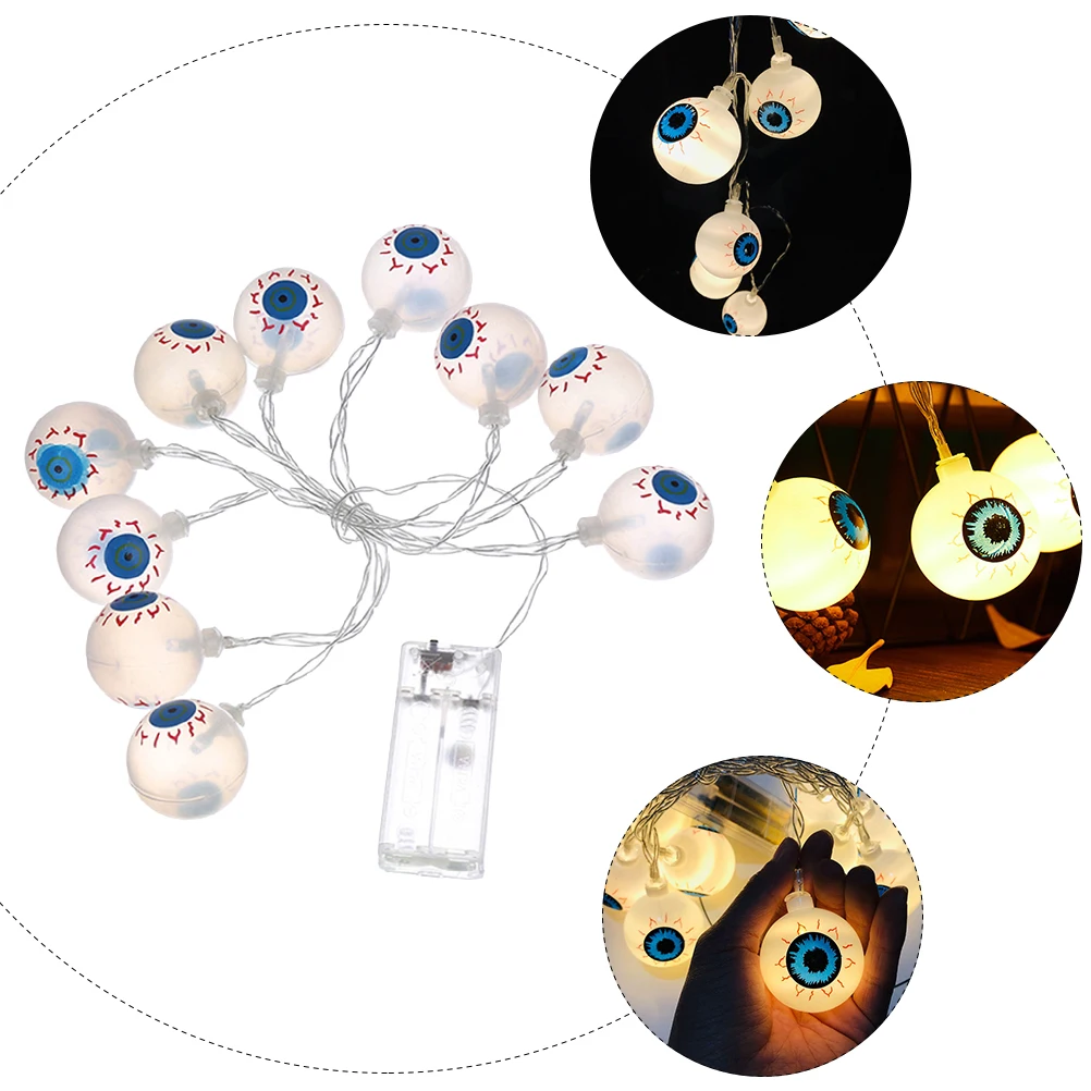 

1pc Halloween Light String Eyeball Shaped Decorative Lamp For Party Garden Indoor Horror Theme Decoration Lighting Props