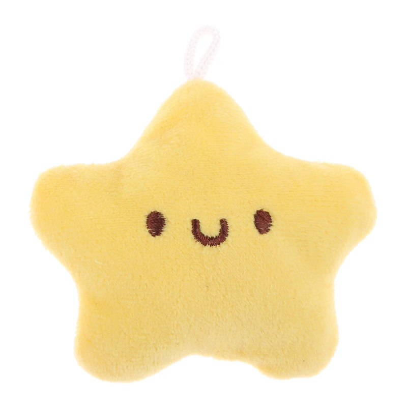 Boneca Cute Stars Plush Toy, Squeak Chaveiro, fofo macio brinquedo recheado, pingente de mochila, presente adorável para crianças, 1pc