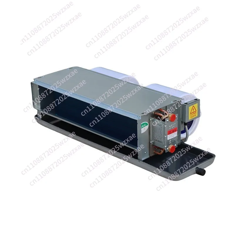 Pure copper recessed sCommercial Horizontal Concealed Fan Coil Large Air Volume Dual-purpose Fan Coil  Workshop Air Duct Machine