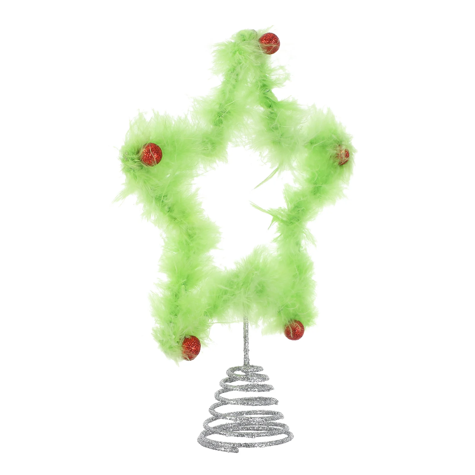 

Metal Christmas Tree Topper Furry Xmas Treetop Decoration Versatile for Any Festive Setting Star Topper
