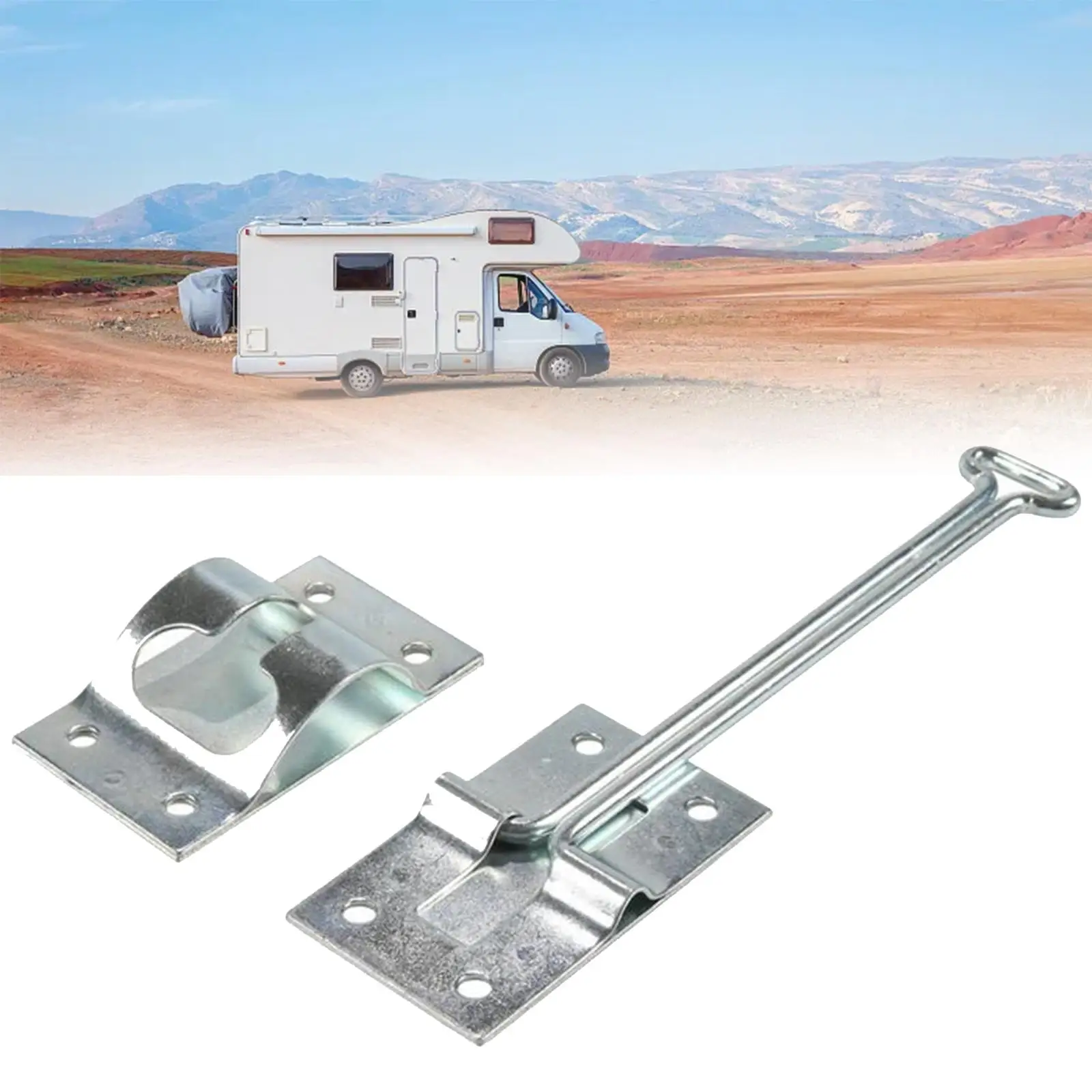 

T Style RV Door Holder Catch Iron Bracket Entry Door Latch Repair Spare Part for Trailer Camper Truck Easy Setup