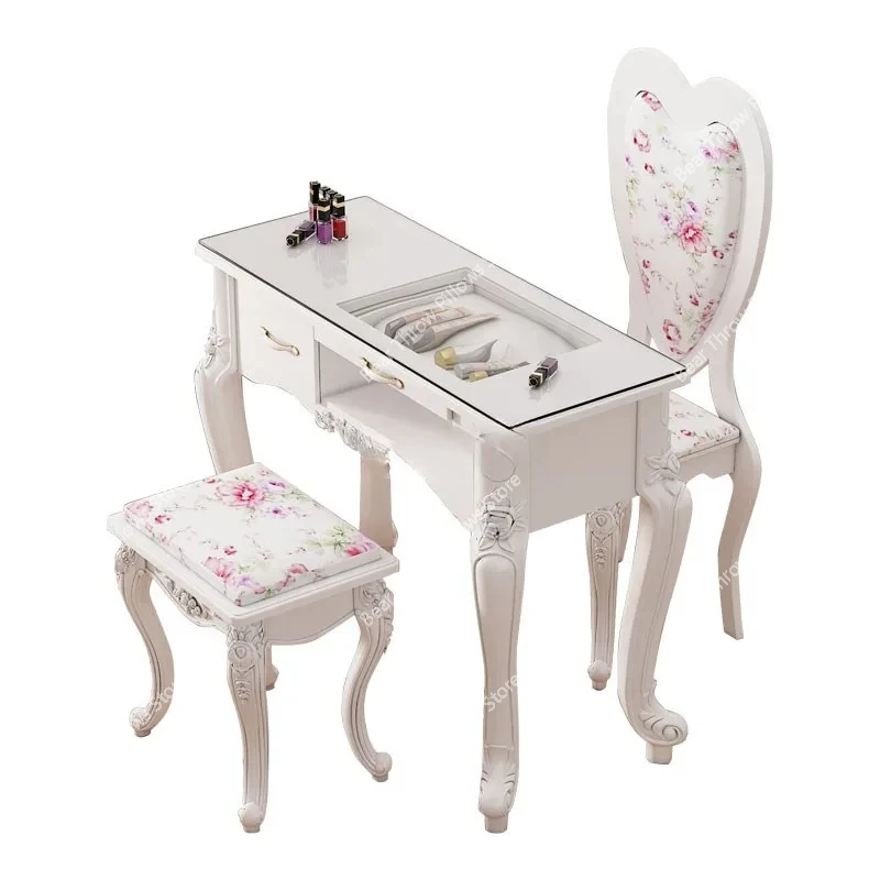 European Single Nail Tables Nail Shop Paint Professional Manicure Table Light Luxury Double Economical Manicure Table for Nails