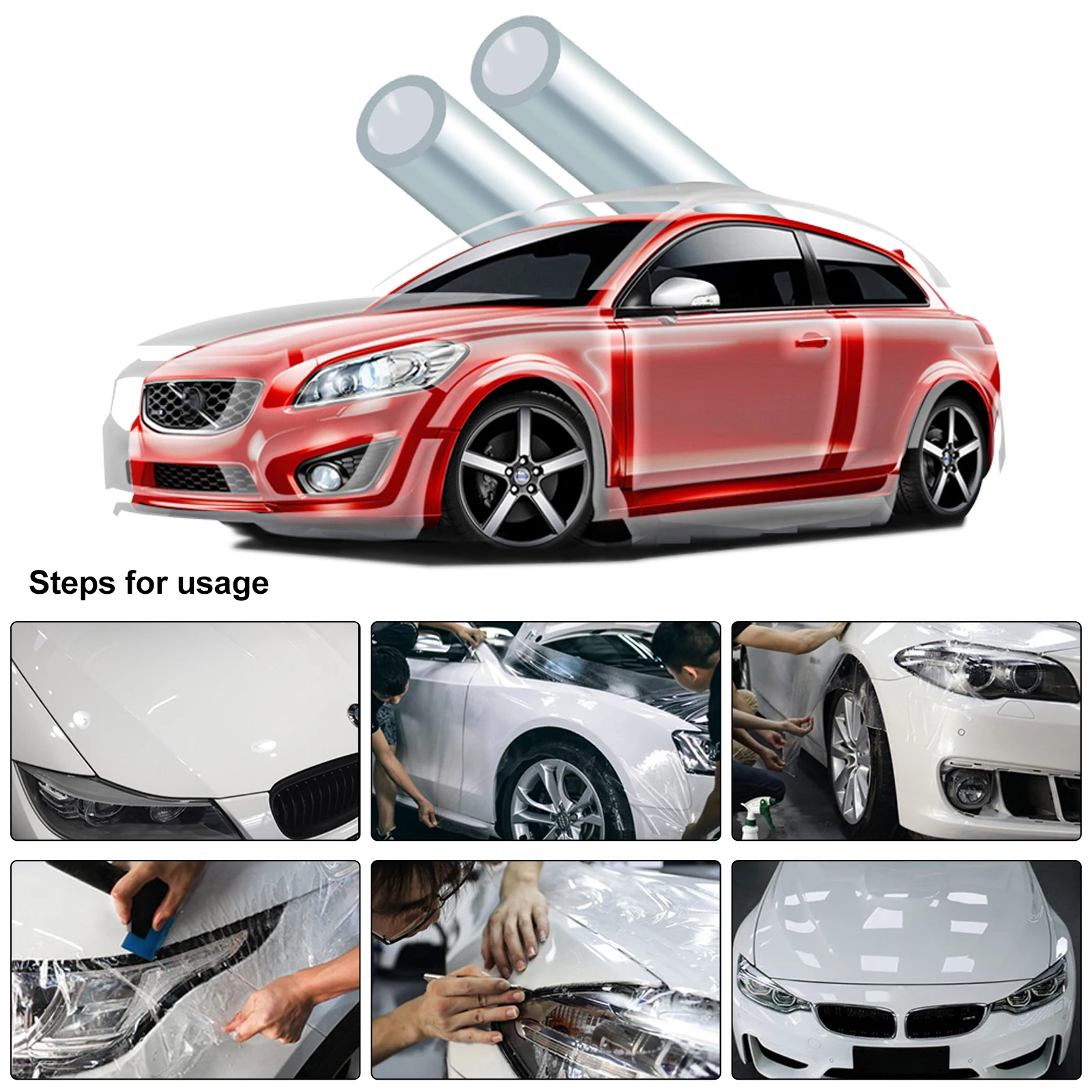 Car Paint Protective Transparent Anti Clear Sticker Bumper Auto Long Term Adhesion Vehicle Surface Coating Film