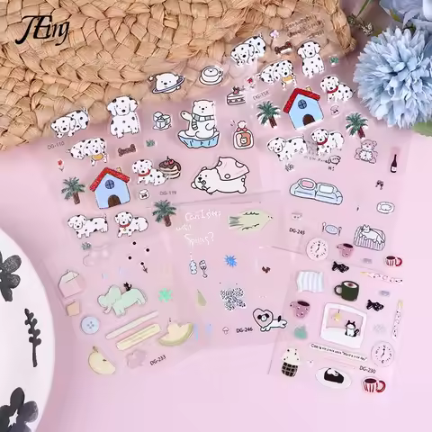 1Sheet Cute Computer Stickers, Funny Three-dimensional Jelly Planner Decorative Stickers Mobile Phone Stickers