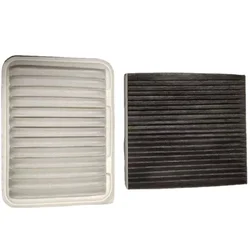 Car Air Filter and Cabin Filter OEM No. 17801-21050 87139-06060 / 87139-0N010 for Toyota Corolla with Carbon Filter Auto Parts