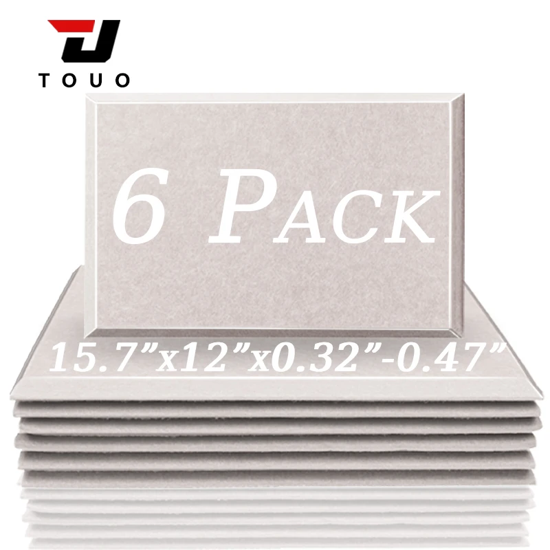 

TOUO Acoustic Panels Acoustic Insulation 6 PCS Home Recording Studio Noise Absorbing Study Meeting Nursery Acoustic Copopren