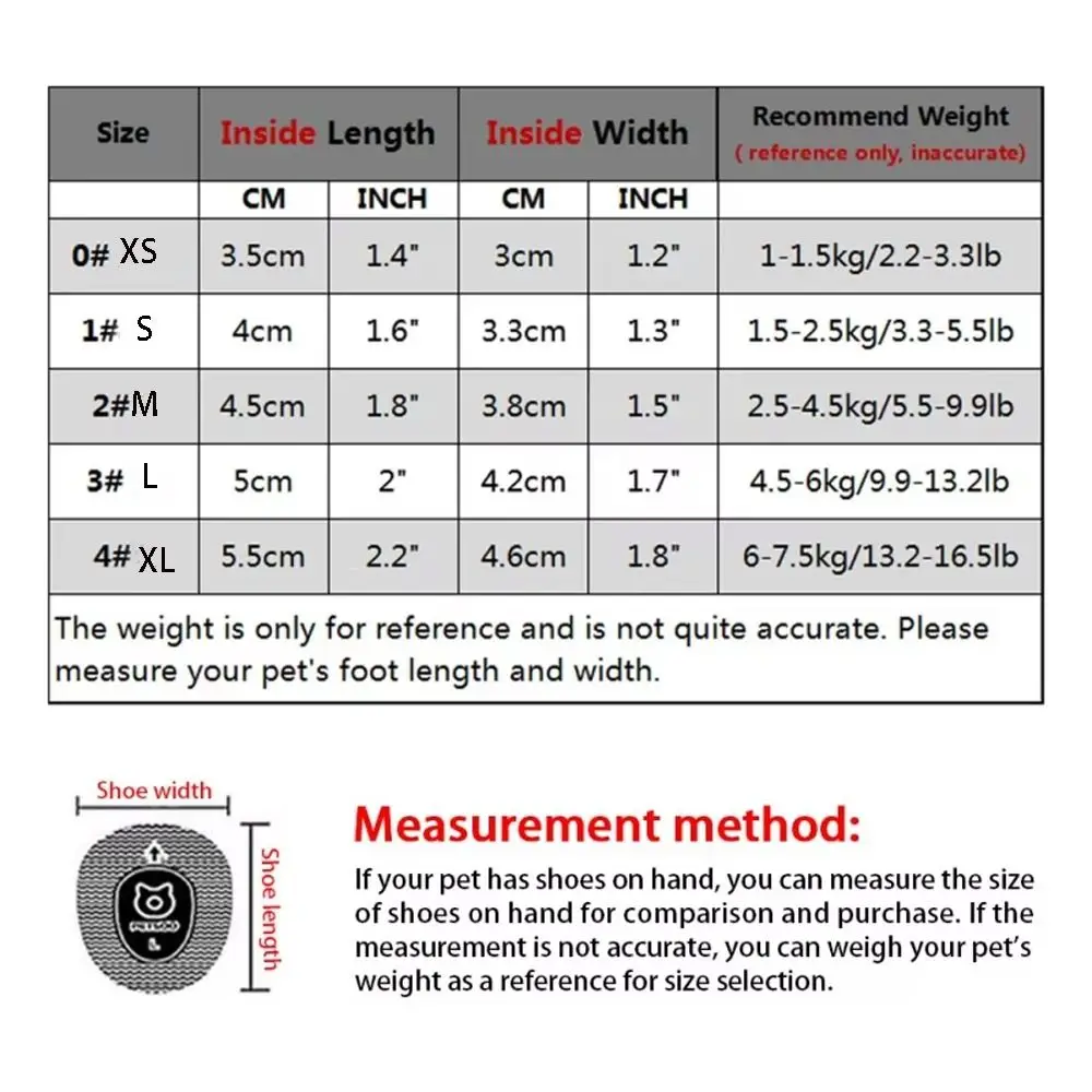 4pcs/set Reflective Dog Shoes Wear-resistant Anti Slip Pet Foot Covers Breathable Lightweight Pet Paw Protector All Seasons