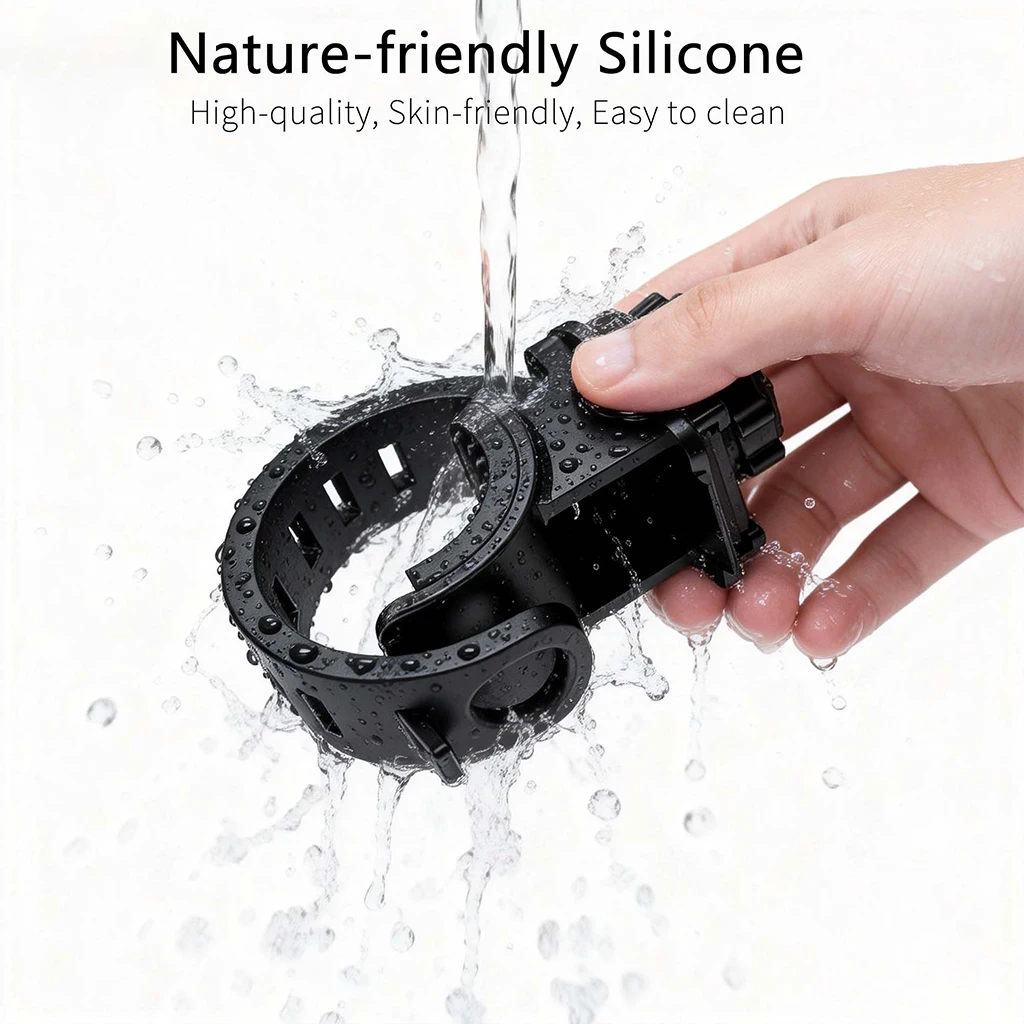 Silikon-Metall-Fahrrad-Actionkamera-Halterung mit Rutschfestem Lenkerbefestigungssystem 360° ° Drehbarer Halter für GoPro13 DJI Pocket 3/4 für Insta360 X5 Kamera – Detail 6