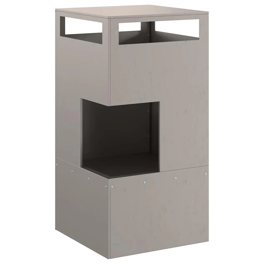 Brasero de Acero Corten 50X50X100 cm para Jardín o Patio Exterior