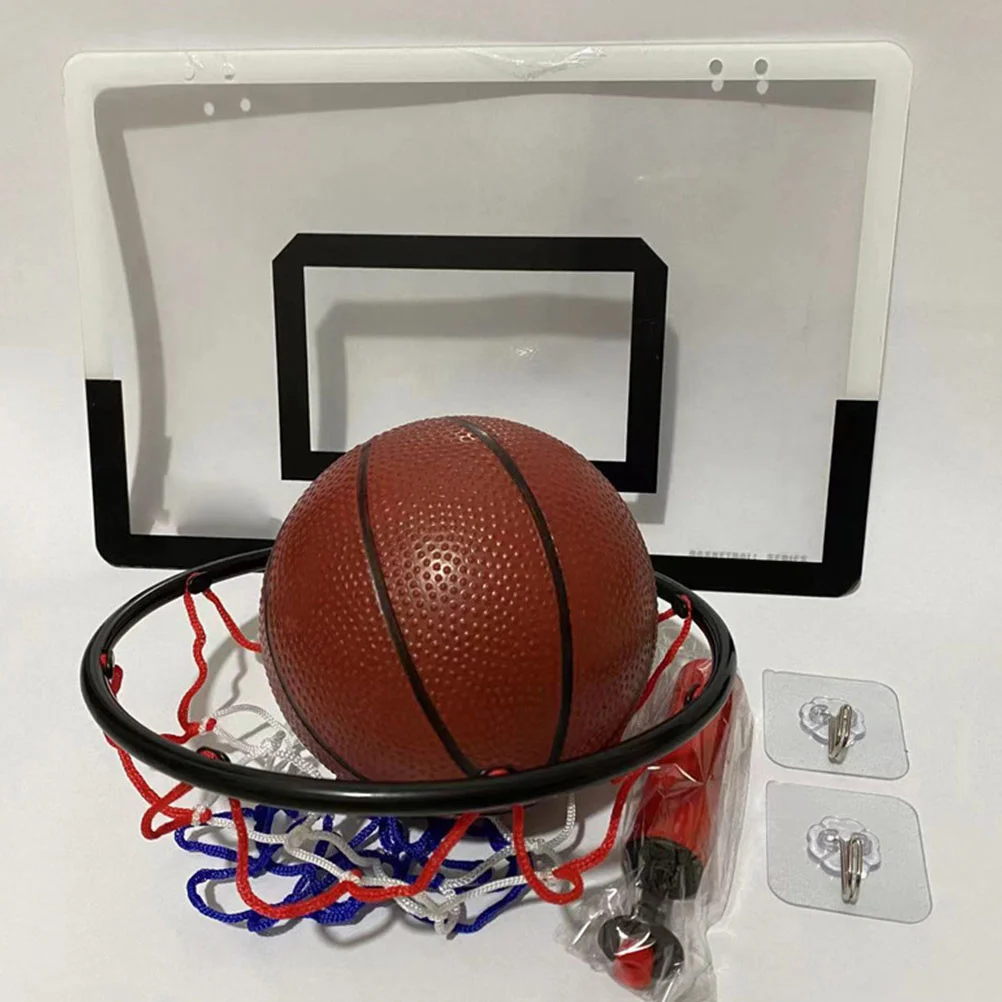 

1 Set Folding Basketball Set For -Resistant Indoor Outdoor Use Shatterproof Board Easy Install Quiet Padding Christmas