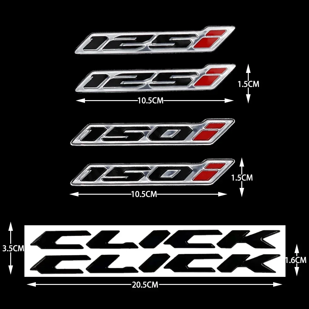 3D Waterdichte Motorfiets KLIK Logo Emblem Stickers Decals voor Honda KLIK 125 125i KLIK 150i 150