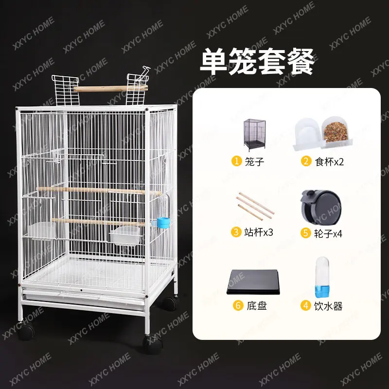 Parrot Cage Household Large Starling Tiger Skin Extra Large Cage Xuanfeng Special Breeding Bird Cage