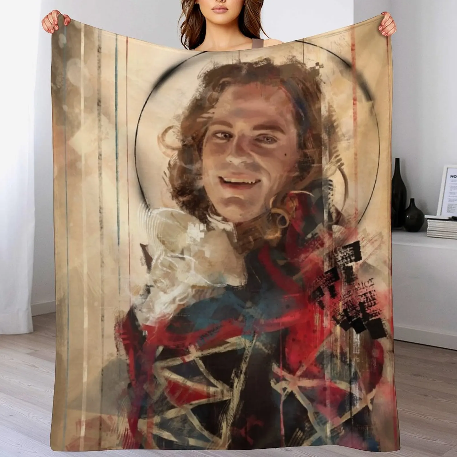 

L'attore Throw Blanket Picnic anime warm for winter blankets and throws Blankets