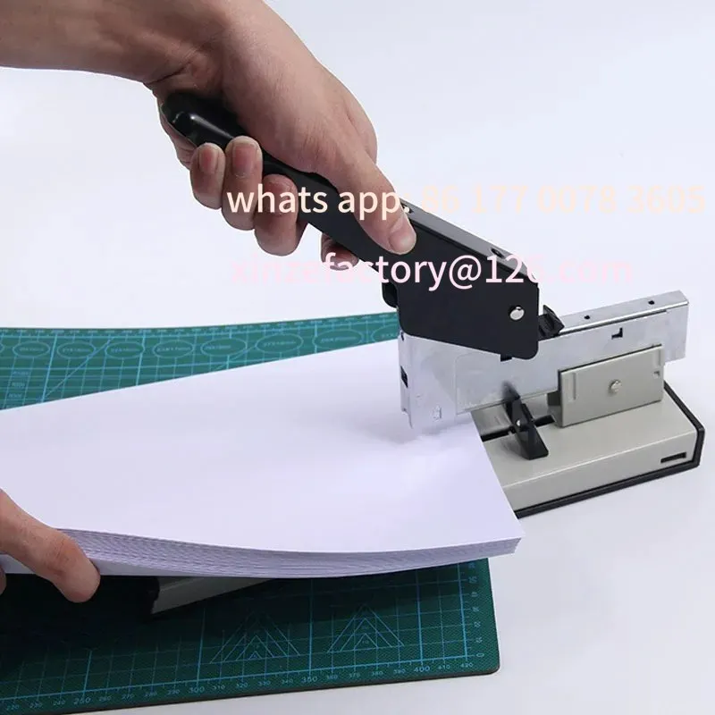 تخصيص سعة كبيرة ورقة ملزمة/دباسة الثقيلة تجليد الكتب تدبيس دبابيس تعمل يدويًا 100/200 ورقة